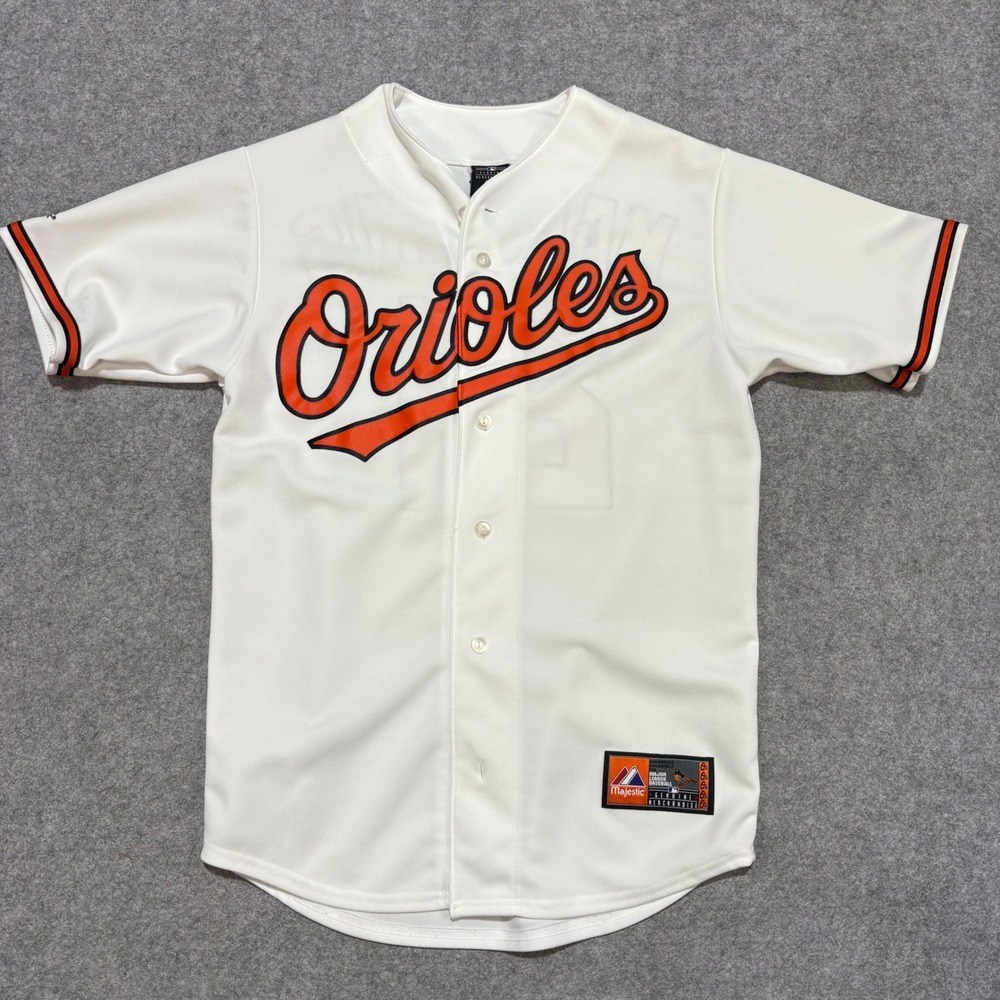 Majestic Baltimore Orioles Nick Markakis 21 Baseball Jersey White Mens Small